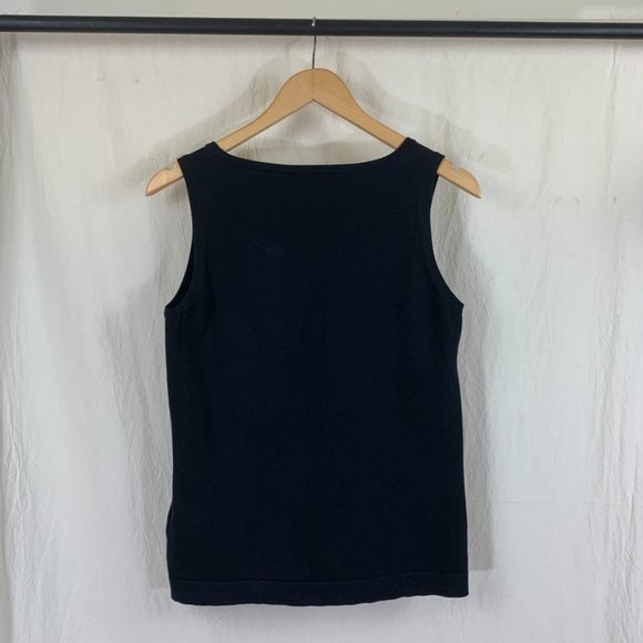 Kasper Knit Tank in Black - Picture 2 of 6